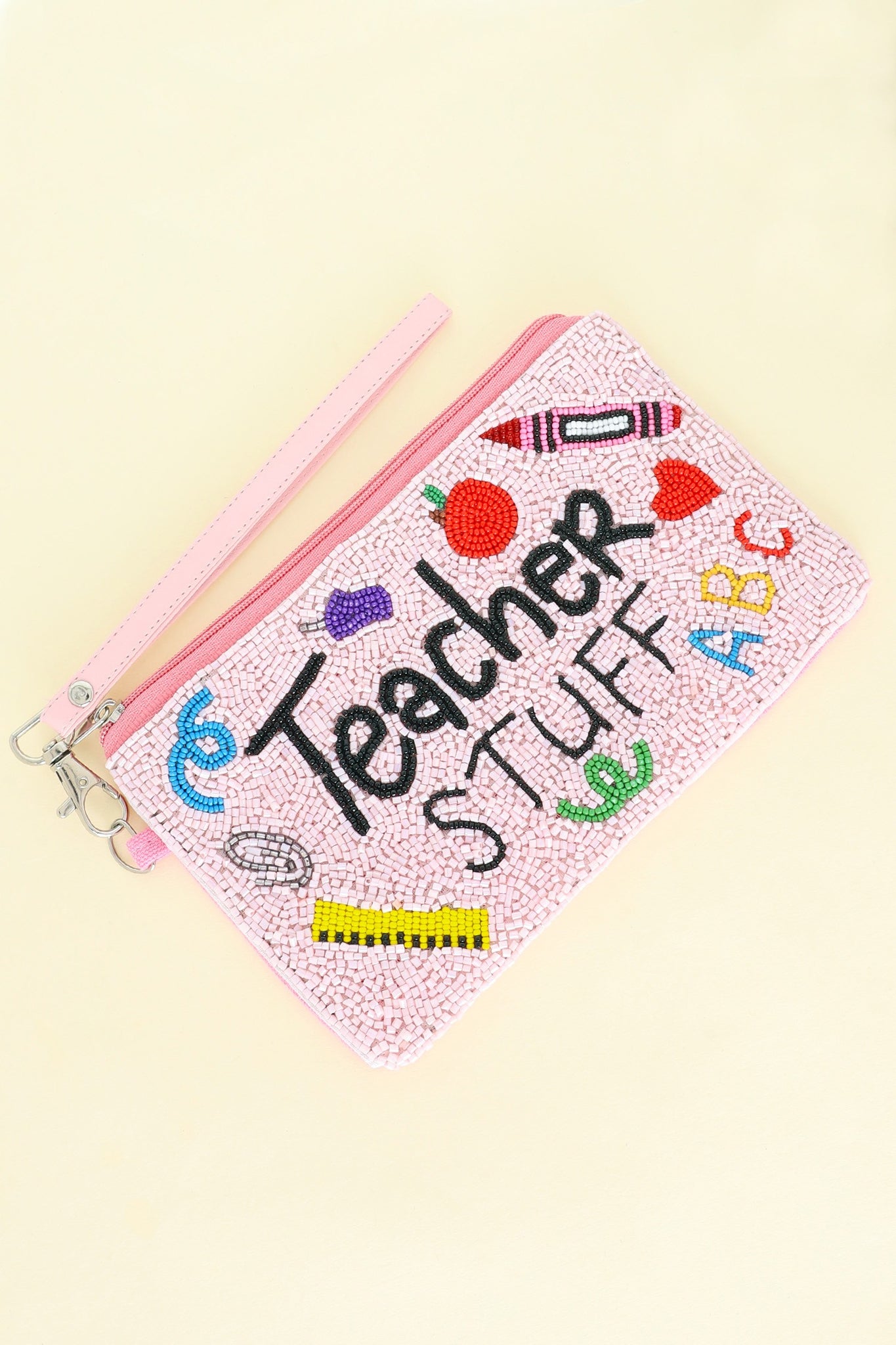 "Teacher Stuff" Seed Bead Wristlet