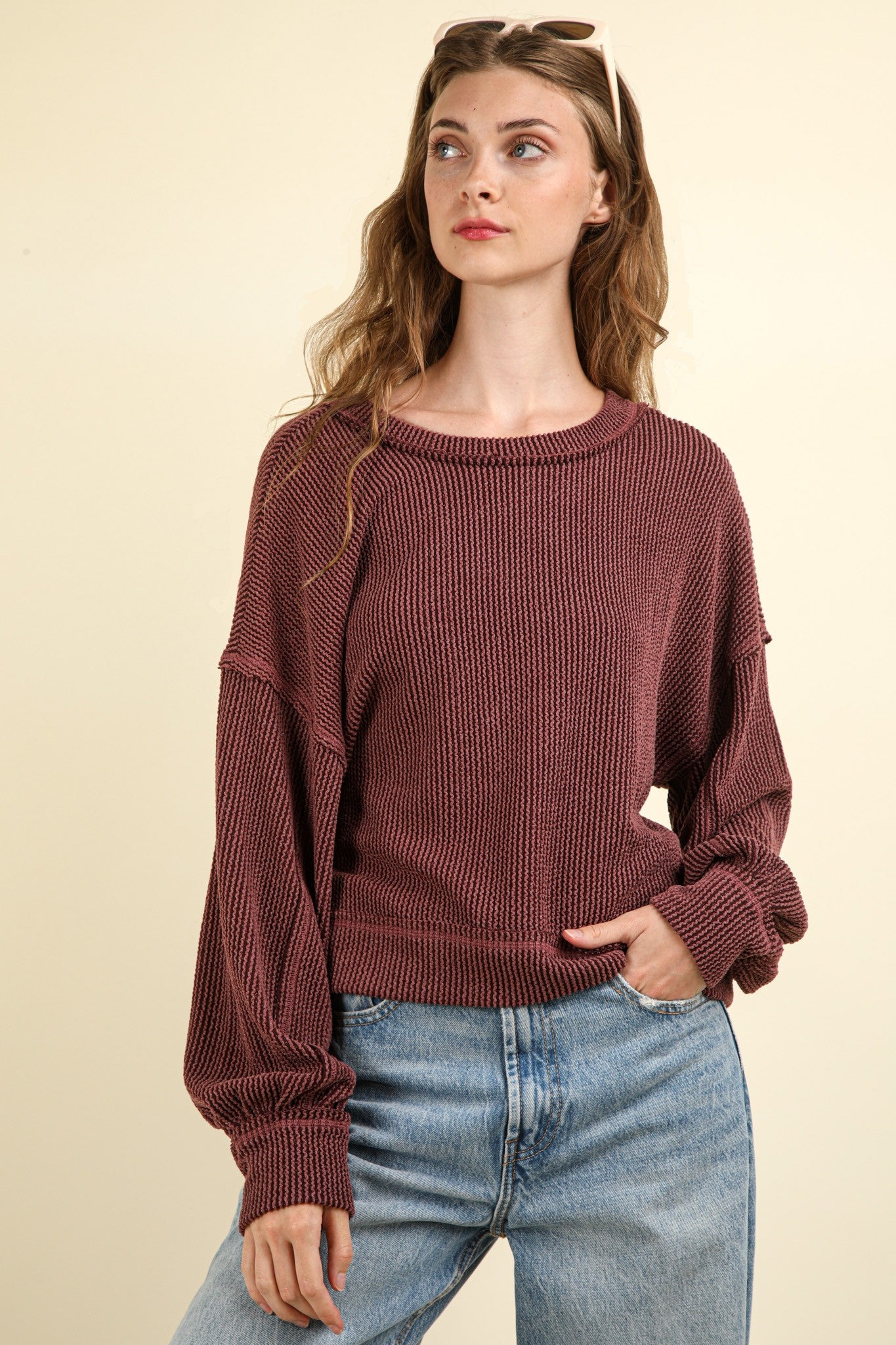 Wine Oversize Top