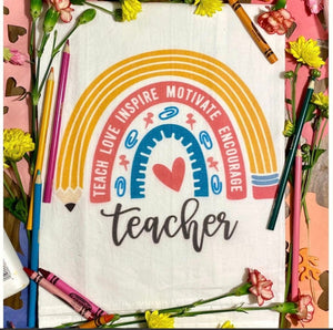 Teacher Themed Cup Towel