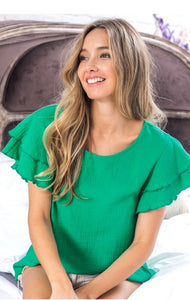 Kelly Green Top