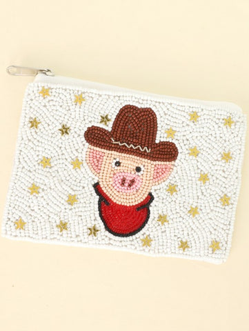 Cowboy Pig Coin Purse