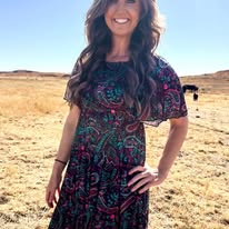"Painted Night" Paisley Print Dress