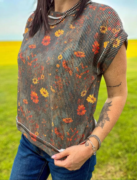 Rust Bloom Top