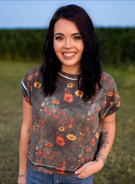 Rust Bloom Top