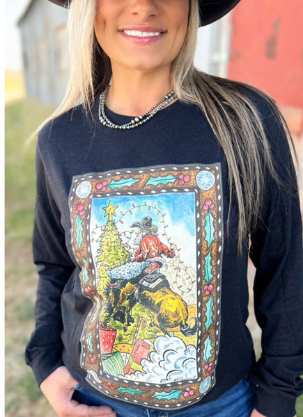 Western Santa Sweatshirt