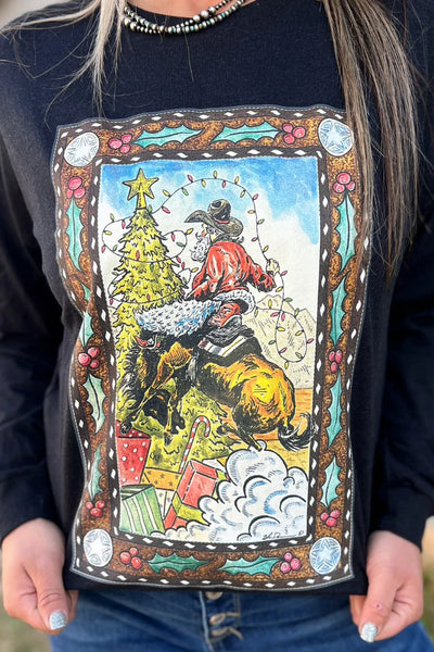 Western Santa Sweatshirt