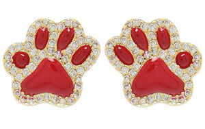 Red Paw earrings