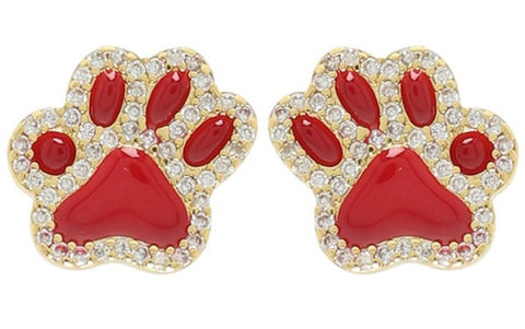 Red Paw earrings