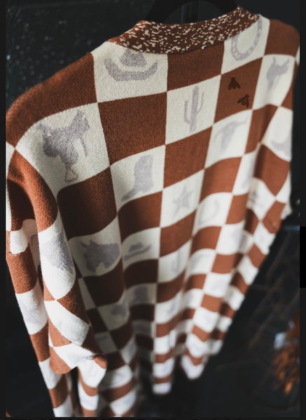 Western Block Cardigan