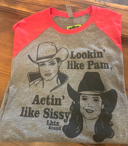"Lookin' Like Pam." Raglan Tee