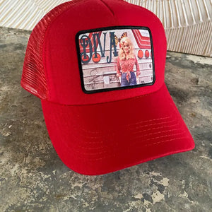 Diva Dolly Ball Cap in Red