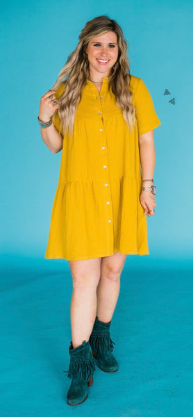 Citrus colored dress