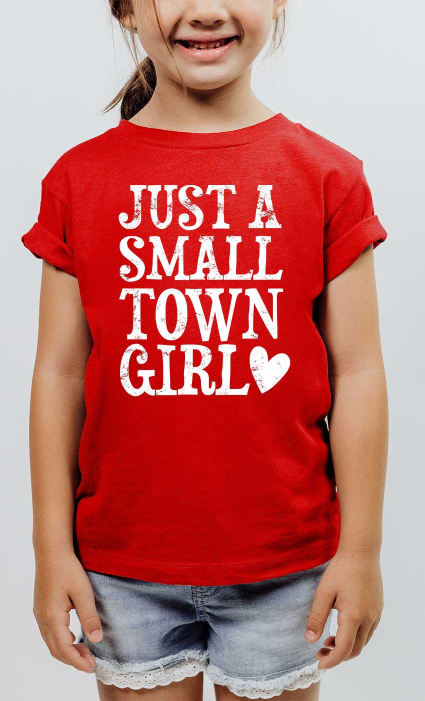 "Just A Small Town Girl" Red Tee