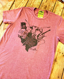 Lonesome Dove Maroon Tee