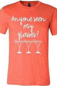 "Anyone Seen My Glasses" Orange Tee