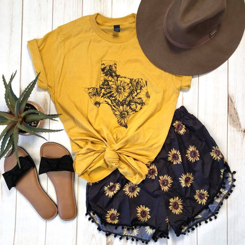 Sunflower Pom Pom Shorts