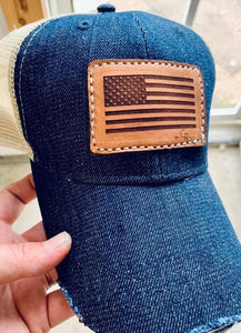 “American Strong” Denim Ball Cap